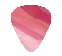 Pink gradient style Wear-resistant guitar picks, thin, medium, heavy, 12 pieces of guitar picks, suitable for guitar, bass, electric guitar, ukulele,