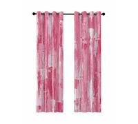 Pink Graffiti Art Blackout Curtains for Bedroom Living Room, Abstract Distressed Ombre Painting Texture 90 In Long Thermal Insulated Room Darkening Drapes Grommet Window Treatments, 52 x 90 In