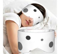 Pink Gray White Modern Polka Dot Pattern Print Adults Eye Mask for Sleeping Soft Breathable Blindfold Daily Home Travel Work
