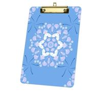 Pink Green Mandala Acrylic Clipboard with Gold Low Profile Clip Clip Boards A4 Decor Office Stationery Supplies Gift Board for Teacher Nurses Woman Men Teens Birthdays Valentins Easter