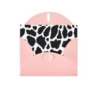 Pink Greeting Card DLXW Cow Fur Print Pattern for Christmas, Children's Birthday, Valentine's Day, Wedding Anniversary & Party Invitation