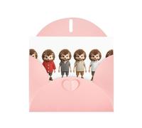 Pink Greeting Card YYHWHJDE Various outfits for the little hedgehog Picture Perfect for Valentine's Day, Wedding Anniversary & Party Invitations