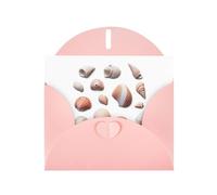 Pink Greeting Card YYHWHJDE Various shells Picture Perfect for Valentine's Day, Wedding Anniversary & Party Invitations