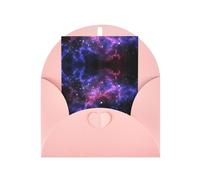 Pink Greeting Cards with Envelopes â€“ Universe Galaxy Star Space Print Blank Note Cards, Perfect for Birthday, Wedding, Anniversary