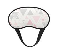 Pink Grey Silver Geometric Triangle Marble, Full Eye Covers Light Blocking Eye Masks Blackout Sleep Eye Muffs