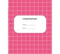Pink Grid Composition Notebook - Minimal Aesthetic Design (Matching Set): College Ruled Journal for School, Writing, or Notes