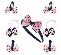 Pink Hair Accessories Seven Piece Handmade Fashion Set
