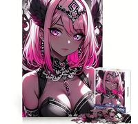 Pink-Haired Anime Angel Jigsaw Puzzles for Adults 1000 Pieces Clear Logic Toy Quiet Hobby Perfect Cut Stylish Gift (38x52cm)