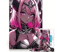 Pink-Haired Anime Angel Jigsaw Puzzles for Adults 1000 Pieces Clear Logic Toy Quiet Hobby Perfect Cut Stylish Gift (38x52cm)