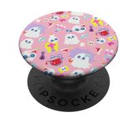 Pink Halloween, Girly Halloween, Pastel Goth, Cute Ghosts PopSockets Adhesive PopGrip