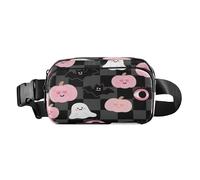 Pink Halloween Pumpkin ghosts Cute Running Belt Bag Waist Pack for small businessmen Multipurpose with Adjustable Strap for Shopping Sports Work mariconeras de cintura para hombre