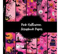 Pink Halloween Scrapbook Paper, Creepy Junk Journal Paper, Spooky Decorative Paper, DIY Projects, Origami, Collage Sheets, Decoupage Paper, 10 Designs, Double SIded