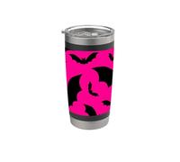 Pink Halloween Vampire Bats Gothic Spooky Creepy Macabre Stainless Steel Insulated Tumbler