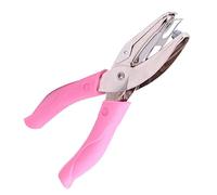 Pink Handle Mini Paper Punch - 1.5mm Single Hole, Soft Grip for Home Office, School, Crafts & DIY Projects