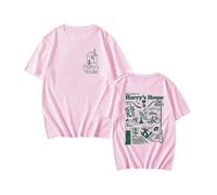 Pink Harry 1D Direction Styles Harry's One House Green Tracklist Tee Top Tshirt Mens Womens Unisex Ladies Gift XS S M L XL XXL 6 8 10 12 14 16 18 Short Sleeved Harajuku Kpop Basic Cotton T-Shirt