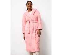 Pink Heart Carved Fleece Hooded Dressing Gown M