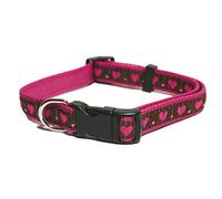 Wag 'N' Walk Adjustable Dog Collar - Pink Heart - 36 - 51cm x 19mm
