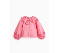 Pink Heart Detail Collar Shirt 11 years