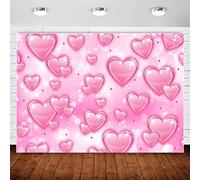 Pink Heart Early 2000s Backdrop Y2K Party Decorations,90s Old School Backdrops for Glamour Photoshoot Womens 18th 30th Birthday Banner Background Girls Kids Portrait Selfie Props 5x3ft