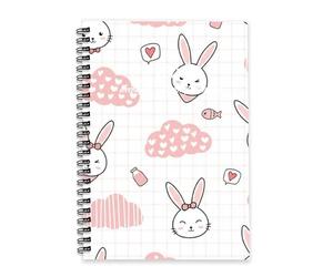 Pink Heart Filled Clouds Diary 2026 A5 To Do List Notebook Diary Organiser 2026 Daily Journal for Men Planner for Family Week To View Monthly Year Planner with Dotted Line Note Page Slim