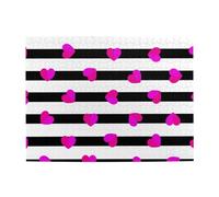 Pink Heart On Black Line,500 Pieces Puzzles for Adults-Wooden Jigsaw Puzzle for Adults Elderly