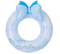(pink heart, One size) Inflatable Pool Float Bowknot Swimming Hoop Swimming Pool Float Rings Bowknot Swimming Rings Toy Inflatable Float Rings