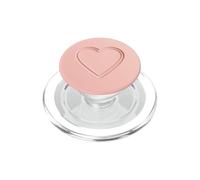 Pink Heart Outline Minimalist Cute Romantic PopSockets PopGrip for MagSafe