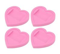 Pink Heart Pattern Rubber Caster Cups Increase Height for Furniture Pads Pink Heart Pattern