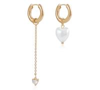 Pink Heart Peach Earrings Asymmetrical Pink Pendant Ear Stud Love Heart Tassel Pendant Fashion Earrings Hoop Circle Ear Stud Jewelry for Women Friends, extra, Zinc, Cubic Zirconia
