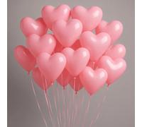 Pink Heart Shape Balloons 12 Inch Heart Balloons 15 Pack Romantic Balloon Love Balloon for Wedding Anniversaries Party Valentines Proposals Bridal Shower Wedding Party Decoration.