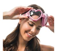 Pink Heart Shaped Frame Mask - 20 cm x 7.5 cm Fun Party & Costume Accessory, Novelty Face Mask for Parties, Festivals & Photo Booths