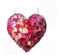 Pink Heart Solar Garden Light,Window sun cat/cher,Heart Cr/ystals su/ncatcher Hanging sun cat/cher,su/ncatcher C/rystal Pink He/art,1PCS Colourful So/lar Lig/ht Gar/den Ha/nging Deco/ration
