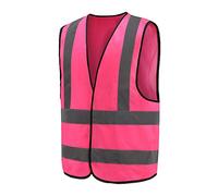 Pink hi vis Vest Small Reflective Vest High Visibility hi viz vis Jacket Executive Waistcoat