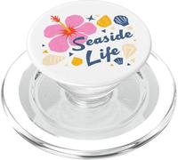 Pink Hibiscus and Shells PopSockets PopGrip for MagSafe