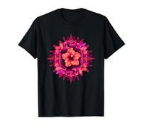 Pink Hibiscus Mandala Flower Tropical Summer Boho T-Shirt