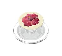 Pink Hibiscus Tropical Floral Butter Yellow Aesthetic PopSockets PopGrip for MagSafe
