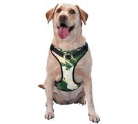 Pink Hibiscus White Orchids No Pull Dog Harness Adjustable Reflective Oxford Easy Control Medium Large Dog Harness