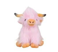 Pink Highland Cow Stuffed Animal, Cute Kawaii Soft Plush, Valentine's Day Decorations & Romantic Gifts for Girlfriend Boyfriend Kids Lovers