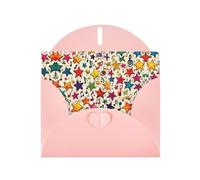 Pink Holiday greeting check blank card and pearl beautiful blank note block VVXBHGR Colored Star Notes Pattern