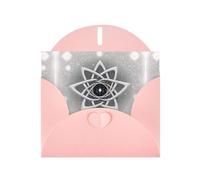 Pink Holiday greeting check blank card and pearl beautiful blank note block VVXBHGR Eight-petal lotus Pattern