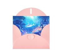 Pink Holiday greeting check blank card and pearl beautiful blank note block VVXBHGR Fantastic undersea adventure Pattern