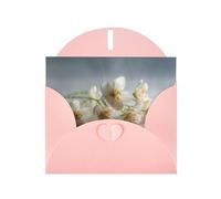 Pink Holiday greeting check blank card and pearl beautiful blank note block VVXBHGR Frozen Jasmine Pattern