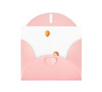 Pink Holiday greeting check blank card and pearl beautiful blank note block VVXBHGR Kids chasing balloons Pattern