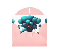 Pink Holiday greeting check blank card and pearl beautiful blank note block VVXBHGR Neon Ant Colony Pattern