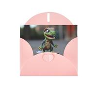 Pink Holiday greeting check blank card and pearl beautiful blank note block VVXBHGR Scooter dinosaur Pattern