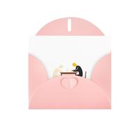 Pink Holiday greeting check blank card and pearl beautiful blank note block VVXBHGR silence Pattern