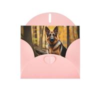 Pink Holiday greeting check blank card and pearl beautiful blank note block VVXBHGR Smart shepherd dog Pattern