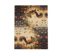 Pink Holiday greeting check blank card and pearl beautiful blank note block VVXBHGR Squirrel chasing butterflies Pattern