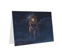 Pink Holiday greeting check blank card and pearl beautiful blank note block VVXBHGR Starry Dream Catcher Pattern