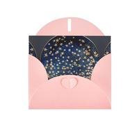 Pink Holiday greeting check blank card and pearl beautiful blank note block VVXBHGR Stars on a Plate Pattern